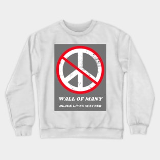 No Peace on Distressed Gray by Lara L Crewneck Sweatshirt